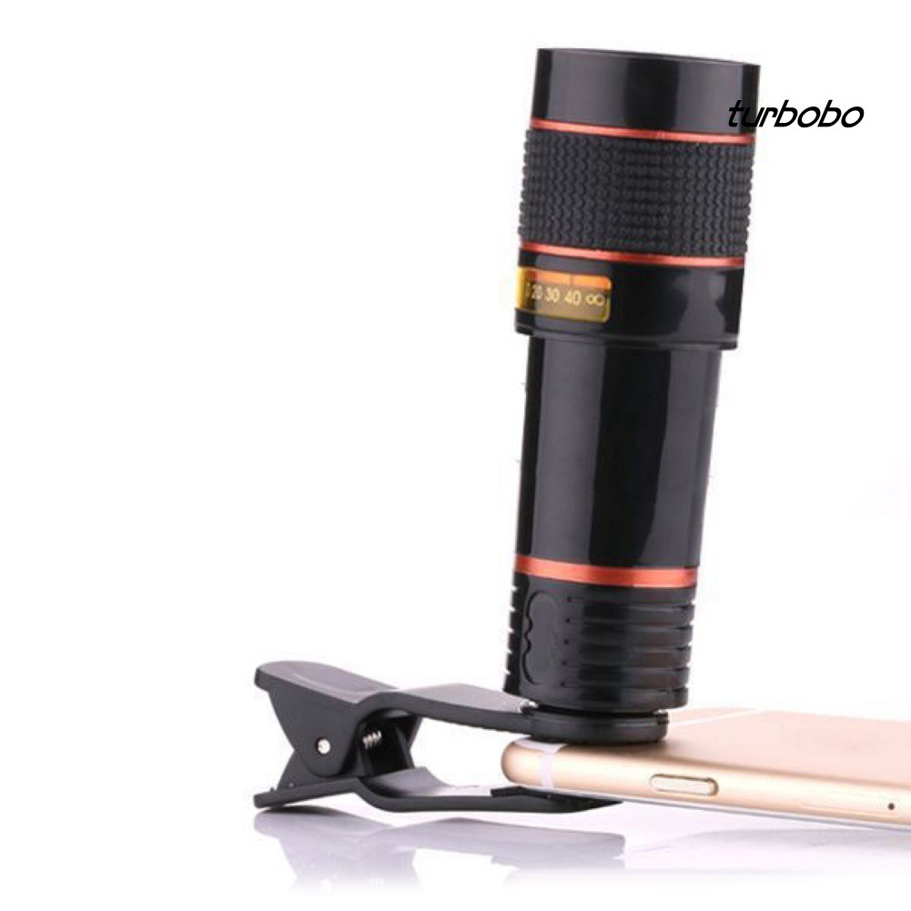 SJPJ_Universal 12X Zoom HD Telescope Telephoto Mobile Phone Camera Lens with Clip