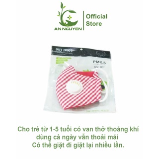 Khẩu trang dạng vải có van thở người lớn
