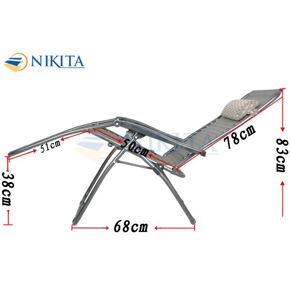 Ghế xếp thư giãn Nikita NIKA 137 - tải trọng 90kg (BH 6 tháng)