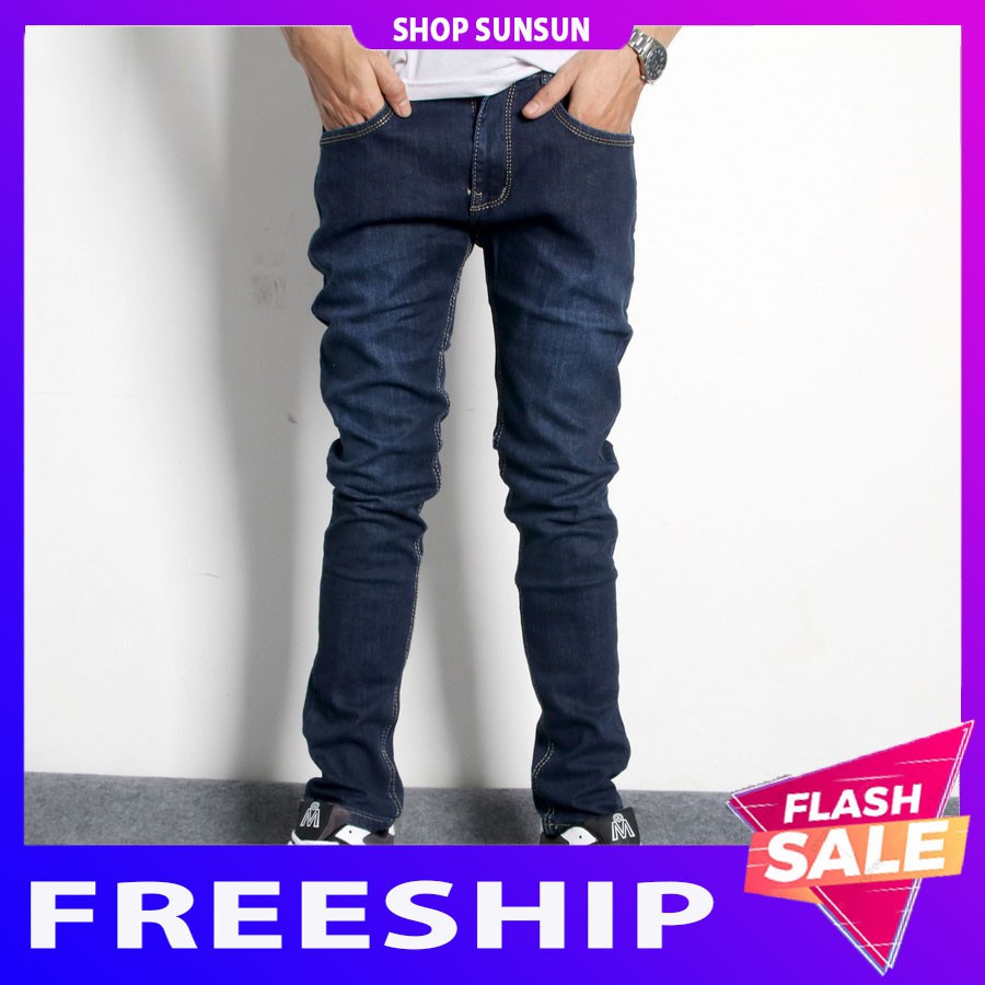 Quần bò nam ☀️ FREESHIP ☀️ Giảm 20k nhập [SHOPMAN20] quần jean nam xanh đen SS505