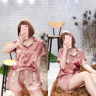 đồ bộ pijama lụa nữ mặc nhà