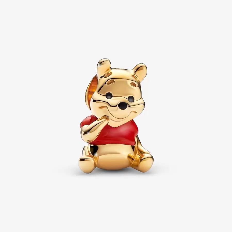 Mặt Dây Chuyền Mạ Bạc 925 Hình Gấu Pooh Dễ Thương