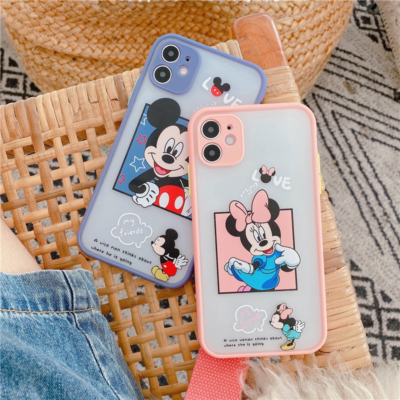 Ốp iphone - Ốp lưng viền nhám Chuột Mickey Love 6s/6splus/7/8/7plus/8plus/x/xs/xs max/11/11pro max - Awifi Case R6-12 | BigBuy360 - bigbuy360.vn