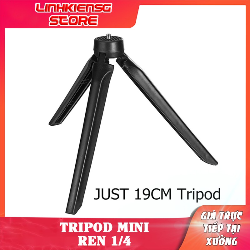 Tripod giá đỡ mini Gopro đèn livestream 15 CM máy ảnh gậy tự sướng ren kim loại