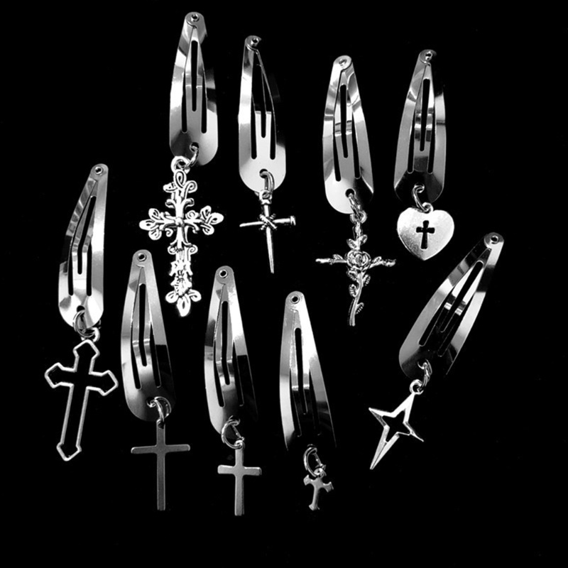Kẹp Tóc Hình Thánh Giá Phong Cách Gothic