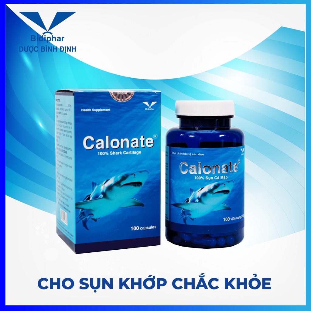 Calonate - Sụn cá mập chắc xương khỏe khớp - Lọ 100 viên