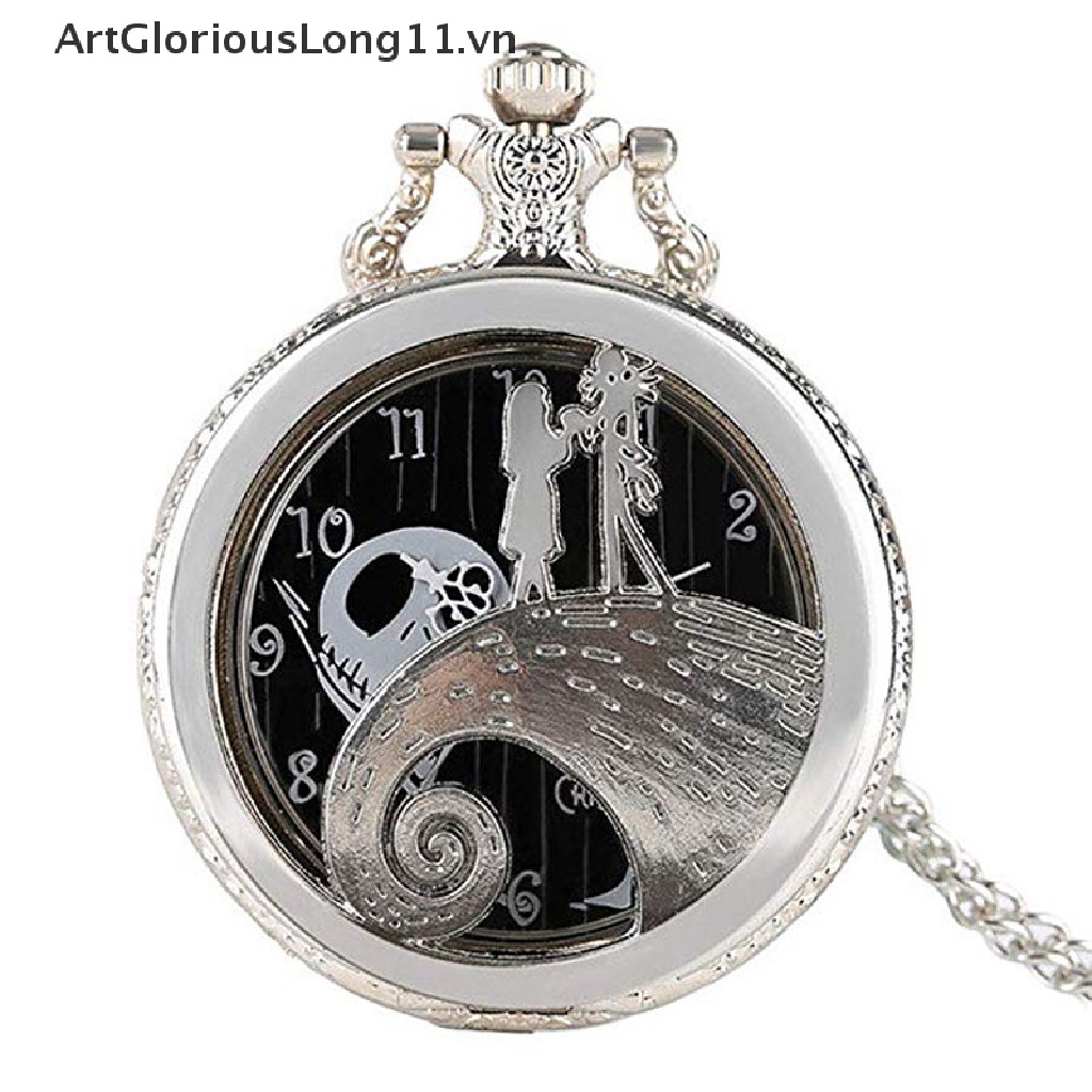 Mặt Dây Chuyền Hình Đồng Hồ Jack Skellington Tim Burton Phim Giáng Sinh
