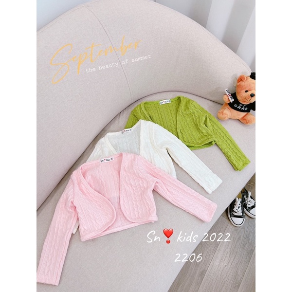 Set len thừng áo khoác + váy dây body cho bé gái