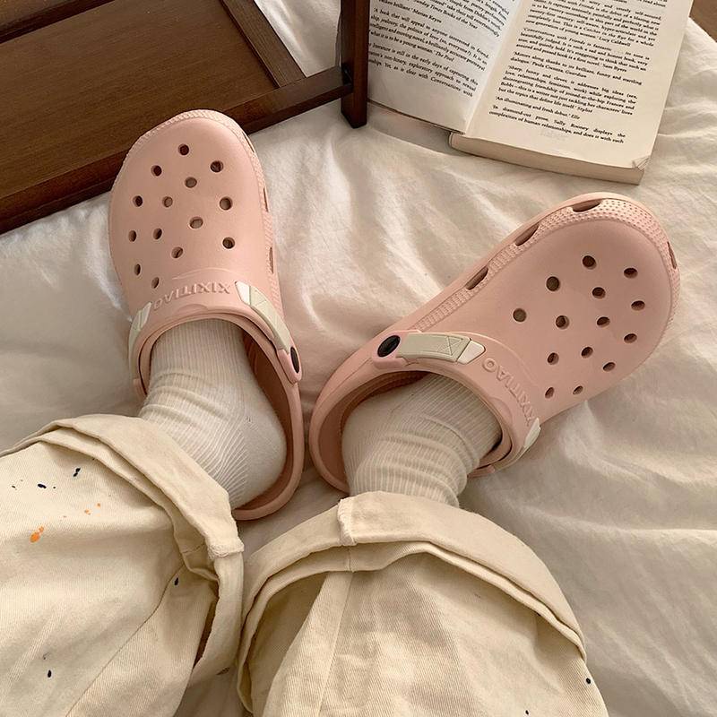 Dép sục crocs unisex xixitiao bằng EVA đế siêu nhẹ chống trượt đục lỗ thoáng khí