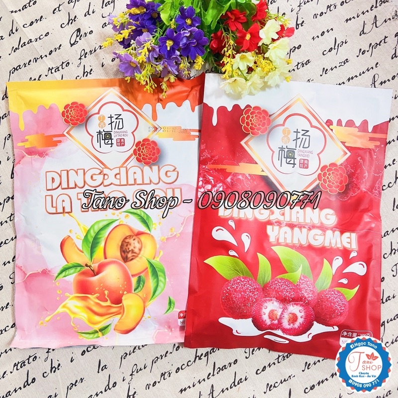 Ô mai Thanh Mai Đào cay túi zip 300g Đài Loan, ăn vặt ngon rẻ TaNo