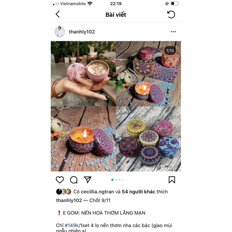 set 4 nến thơm