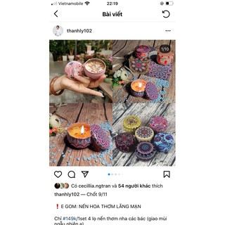 Set 4 nến thơm