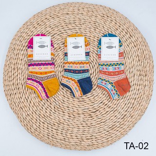 Tất ngắn nữ thổ cẩm set 3 đôi 3 màuTA02