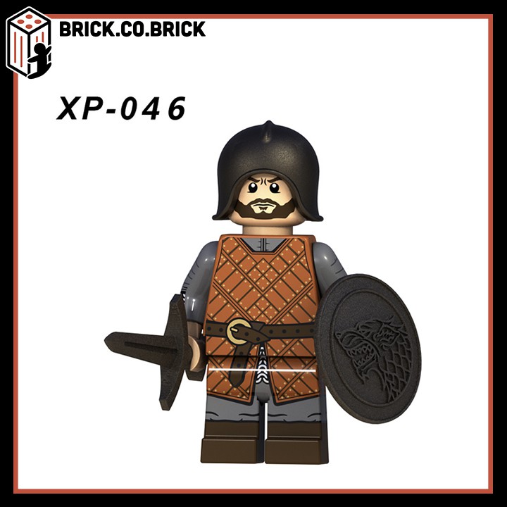 Lính Trung Cổ Nhà Stark Game of Thrones Mô Hình Đồ Chơi Lắp Ráp Trò Chơi Vương Quyền Stark Banner XP042-XP047