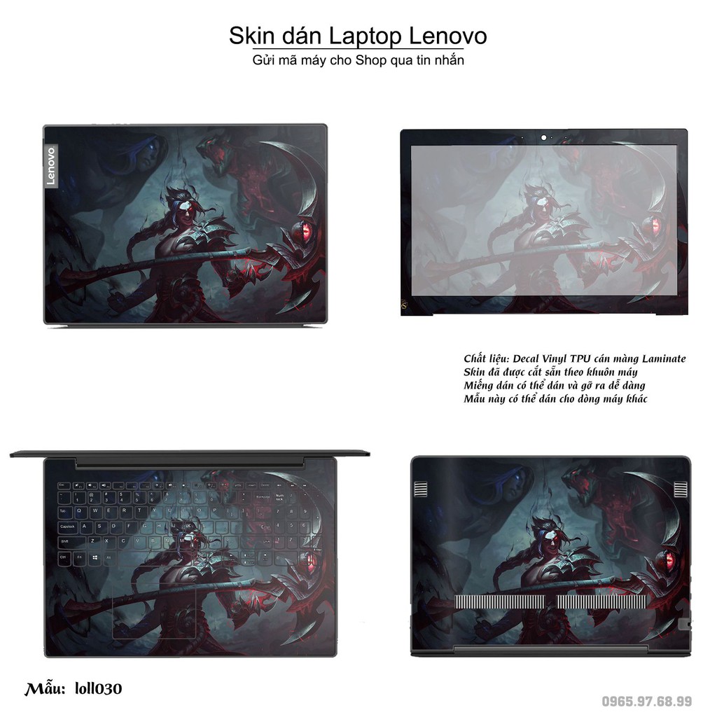 Skin dán Laptop Lenovo in hình Liên Minh Huyền Thoại nhiều mẫu 4 (inbox mã máy cho Shop)