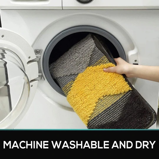 Thảm Chùi Chân❤️CHỐNG TRƯỢT❤️ Cửa Ra Vào Họa Tiết SÓNG XANH VÀNG