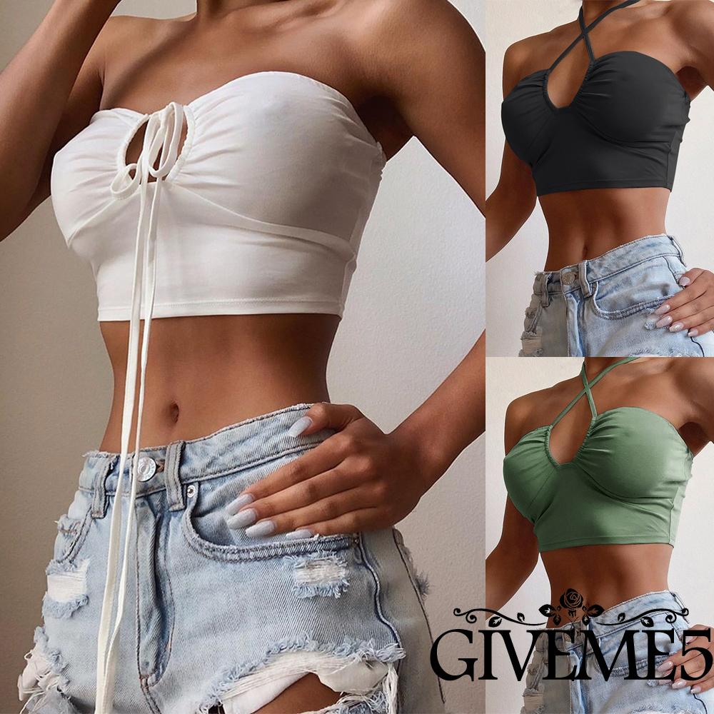 Áo Dây Nữ Cộc Tay Hở Eo Quyến Rũ