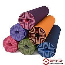 Thảm tập Yoga chống trượt FREESHIP định tuyến 6mm cao su 2 lớp cao cấp thấm mồ hôi