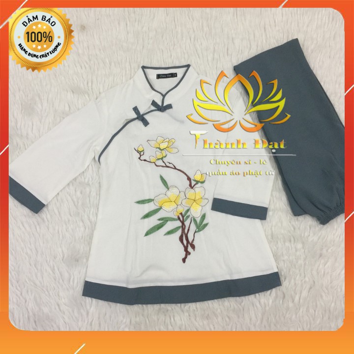 Bộ Quần Áo Đi Chùa Mẫu Sườn Xám Chất Vải Đũi Cao Cấp Loại 1 Cực Đẹp, Mềm Mịn,Mát Thấm Hút Mồ Hôi Mặc Vô Cùng Thoải Mái | BigBuy360 - bigbuy360.vn