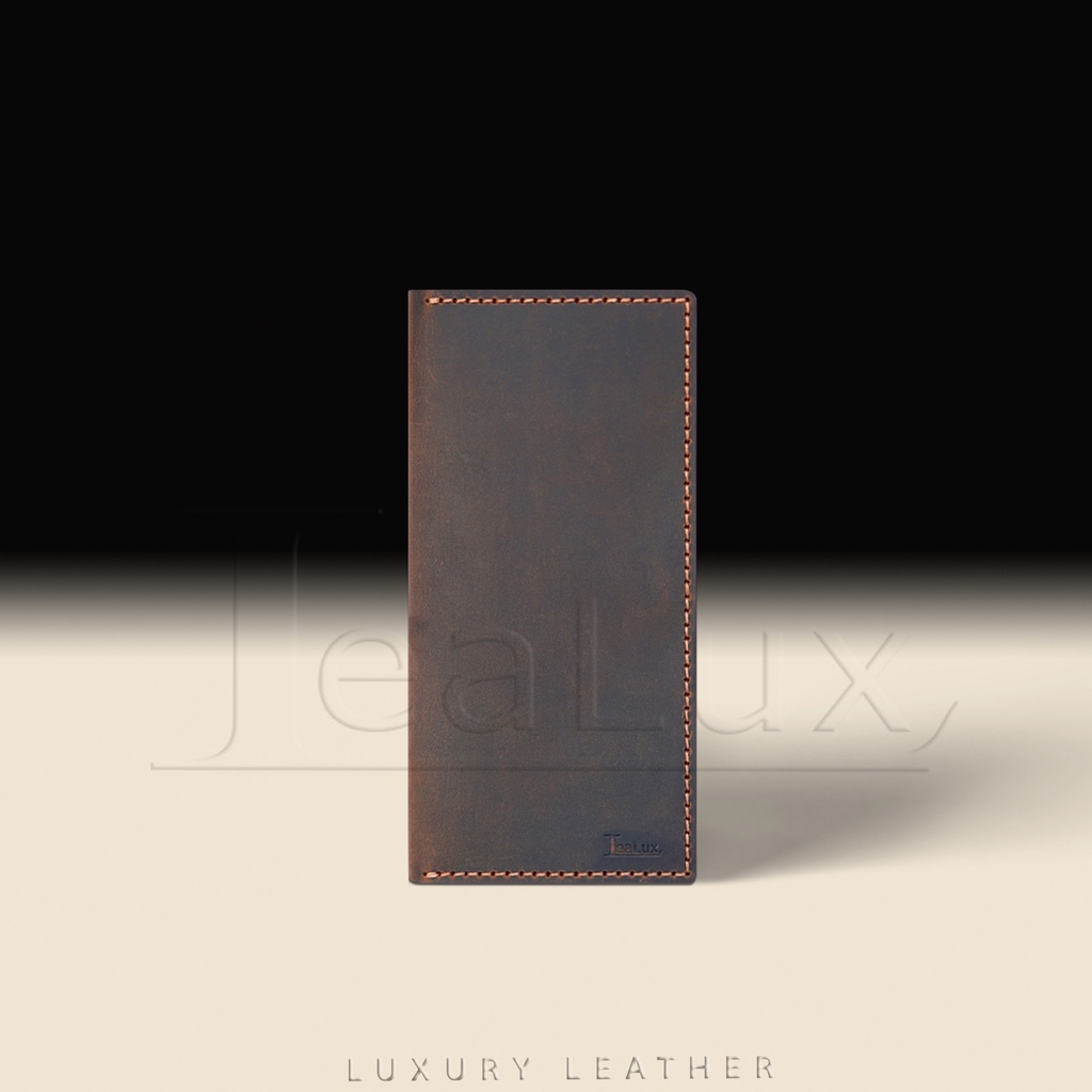 Ví Dài Mini Da Sáp Handmade LEALUX Mini Long Wallet