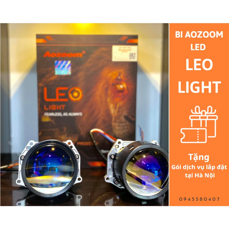 Bộ 2 Bi LED LEO LIGHT - Bi led sư tử tăng sáng hiệu AOZOOM cho xe ô tô,xe hơi, bảo hành chính hãng 36 tháng