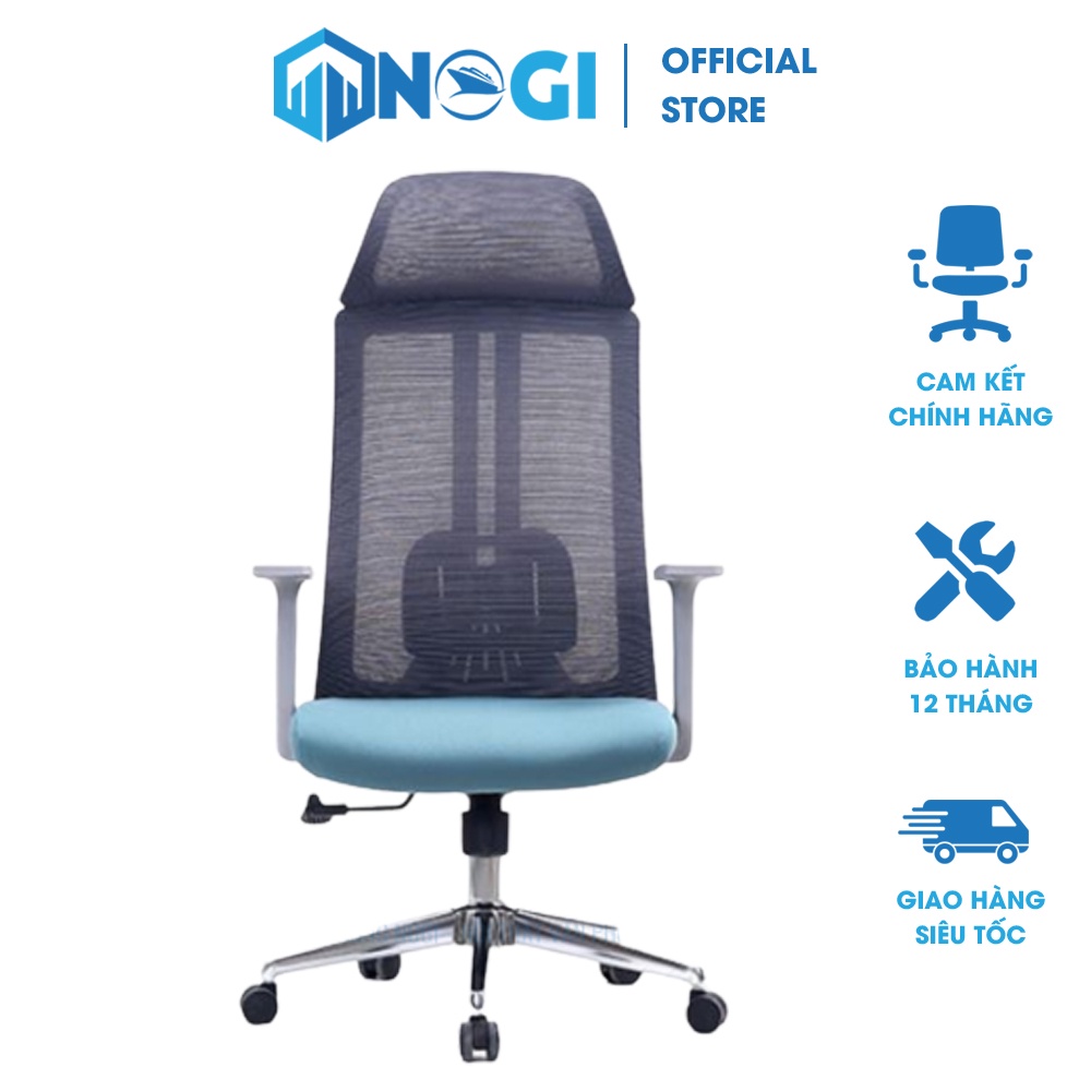 Ghế xoay văn phòng công thái học NOGI POKA GX25 chống đau lưng thiết kế cao cấp hỗ trợ cột sống, cổ