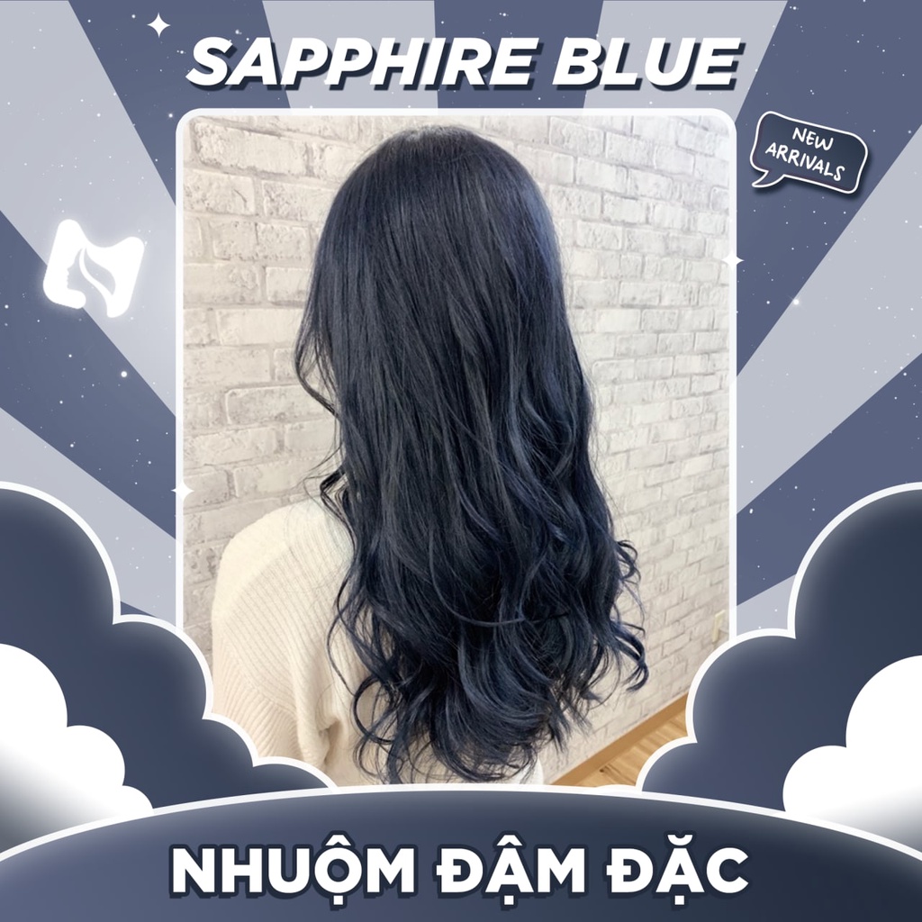 Thuốc Nhuộm Tóc Đậm Đặc Màu SAPPHIRE BLUE - Trend 2022 - Minzihair HN