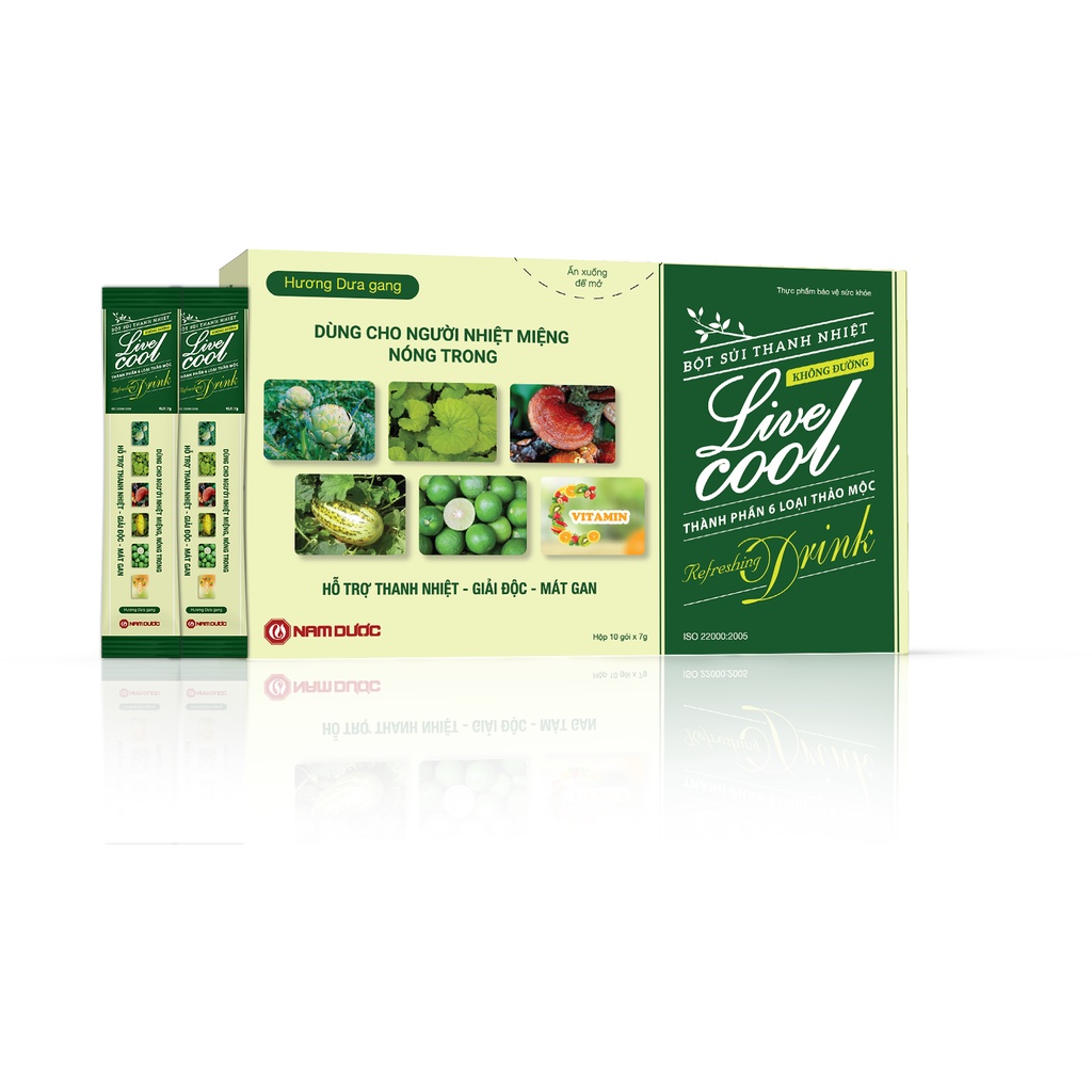 BỘT SỦI LIVE COOL THANH NHIỆT HỘP 10 GÓI