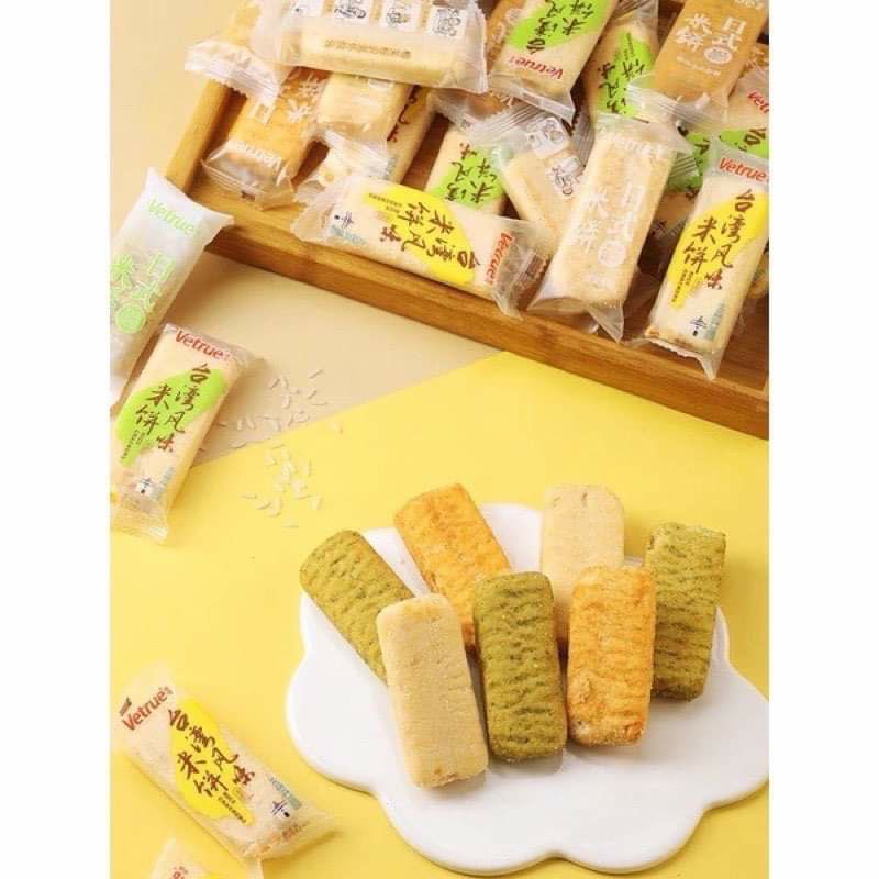 ￼Bánh Gạo Đài Loan Vetrue Vị Phô Mai/Trứng Muối/Rau Củ 320G