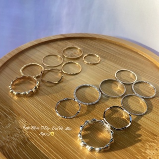Nhẫn 7 chiếc phong cách sang chảnh nữ tính