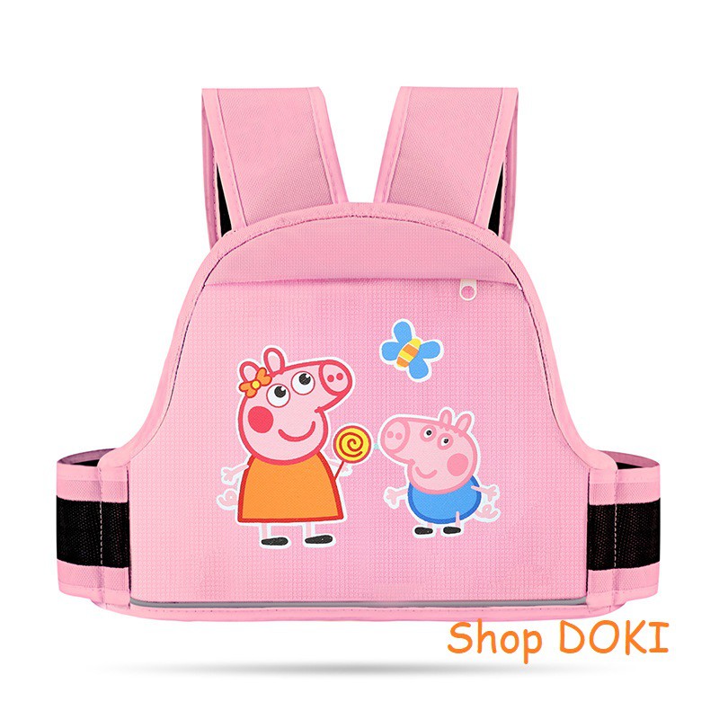 Đai đi xe máy cho bé DODOTO chất lượng cao, dày dặn, có túi, Bảo hành 6 tháng, 1-10 tuổi