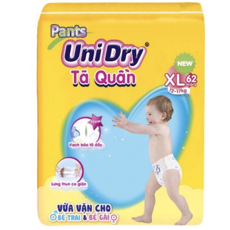 Tã quần UniDry các size đại XXL56/XL62/L68/M74 cho bé