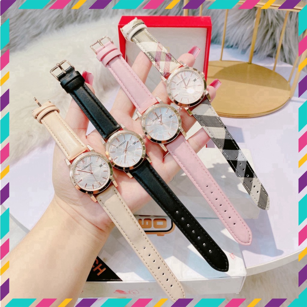 Đồng hồ nữ BEBR dây da mềm bền đẹp sang trọng đeo cực sáng tay và nổi bật, chống nước, bảo hành 1 năm