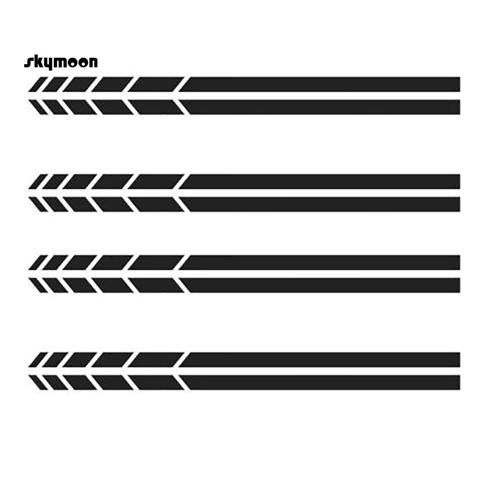 4 miếng dán trang trí cửa kính chiếu hậu xe hơi độc đáo