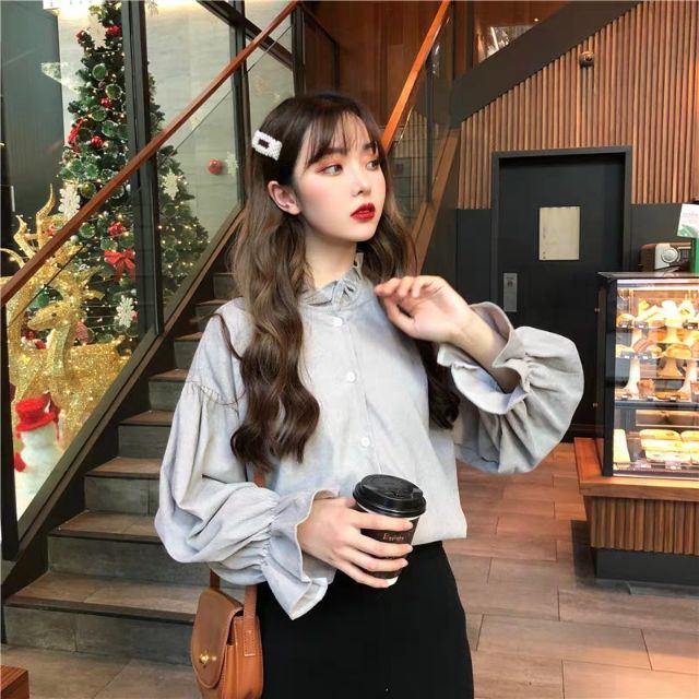 (Sẵn xám/hồng ) Áo ulzzang tay bèo ulzzang ( có ảnh thậ) | BigBuy360 - bigbuy360.vn
