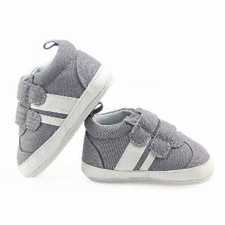 Giày tập đi polo đế xu kẻ 2 vạch bé trai ( xuất xịn)