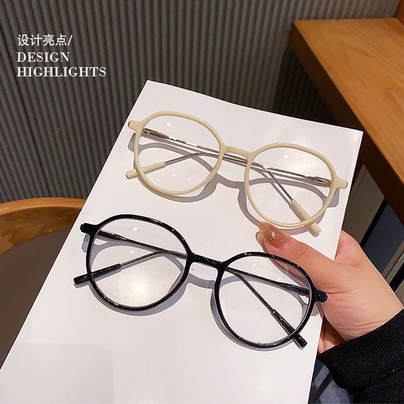 Kính cận thời trang phong cách Hàn Quốc mắt kính không độ chống tia UV đẹp giá rẻ kiểu dáng basic ABICA 075