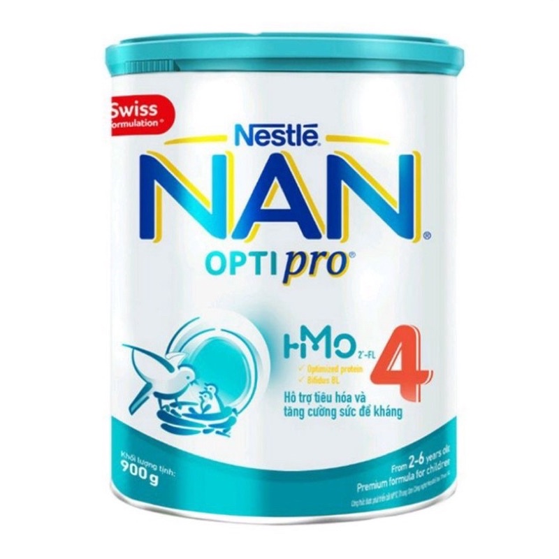 SỮA BỘT NESTLE NAN OPTIPRO 4 ( MẪU MỚI HMO LON 900g)