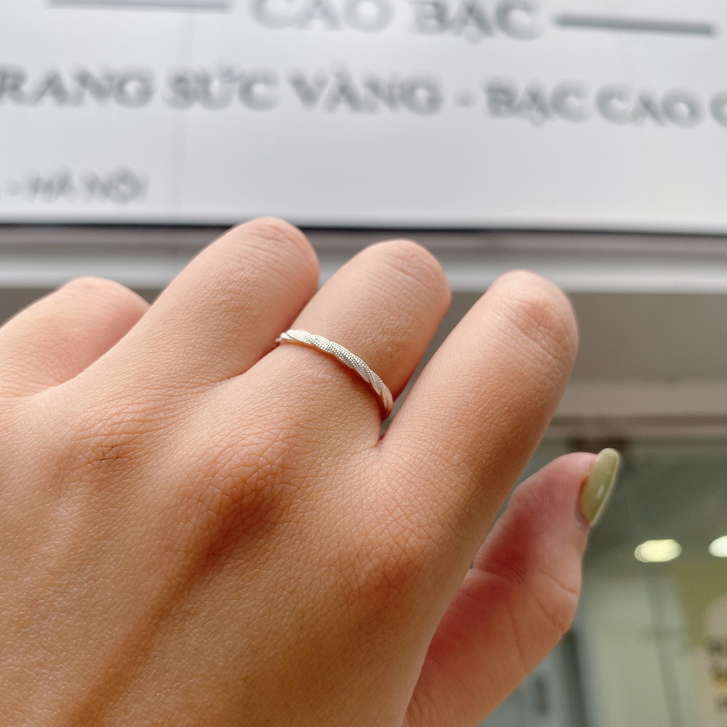 Nhẫn Nữ Bạc Ta Cac CấpCaoBac Silver Xoắn Trơn Đơn Giản Nhẹ Nhàng Tinh Tế Dành Tặng Cho Bạn Gái - CAOBAC SLIVER