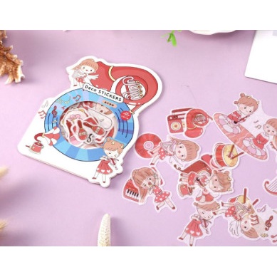 Bộ 40 sticker đáng yêu DECO SK02 - Nhãn dán nhiều mẫu cute trang trí sổ tay