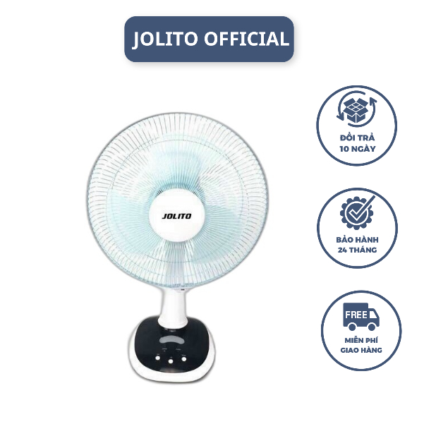 Quạt sạc tích điện điện 24W Jolito QT-J101 tích hợp đèn chiếu sáng, thời gian dữ trữ điện dài - Hàng chính hãng