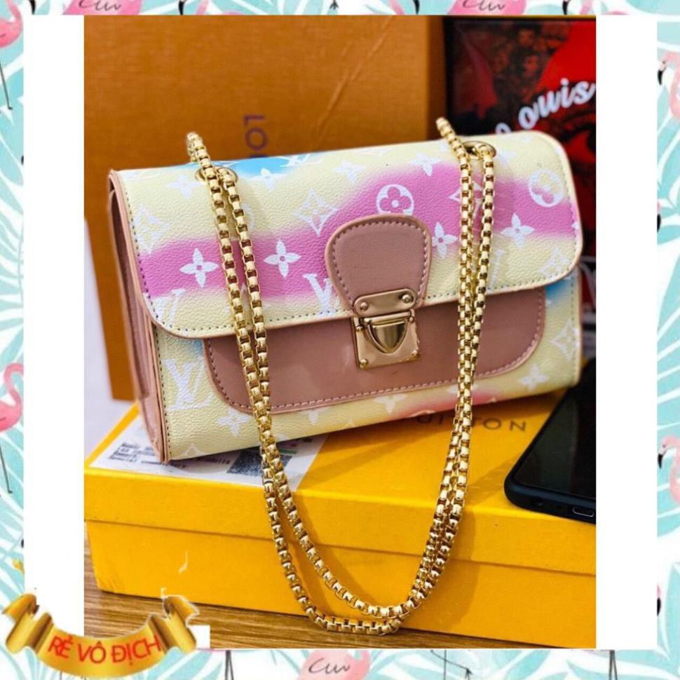Hàng Cao Cấp -  Túi lV- thời trang nữ phối màu dây xích đặc - shop chịu ship 100% | BigBuy360 - bigbuy360.vn