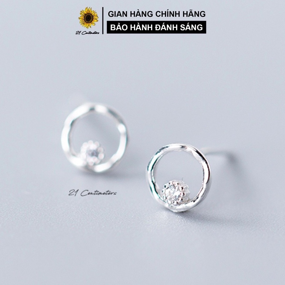Bông tai bạc Tiệm bạc 21 Centimeters Tiny Circle