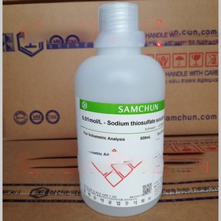 Dung dịch chuẩn Na2S2O3 0.01mol/L Sodium thiosulfate solution N/100 Samchun Hàn Quốc chai 500ml Na2S