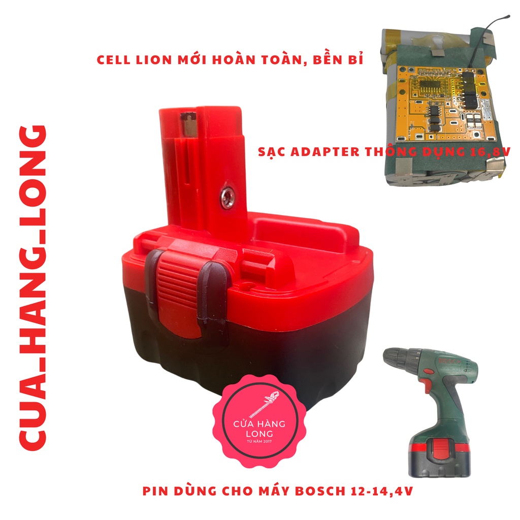 Pin Lion 14,4v dùng cho máy BOSCH 12-14,4v