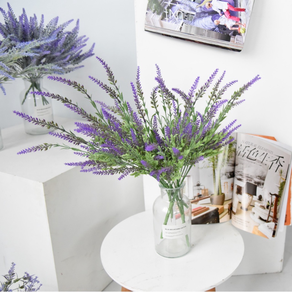Cành lavender, hoa oải hương giả dùng để decor, trang trí nhà cửa
