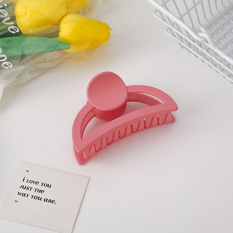 Kẹp tóc càng cua nửa tròn nhám size lớn thời trang Hàn Quốc Mua Tất (muatatshop)
