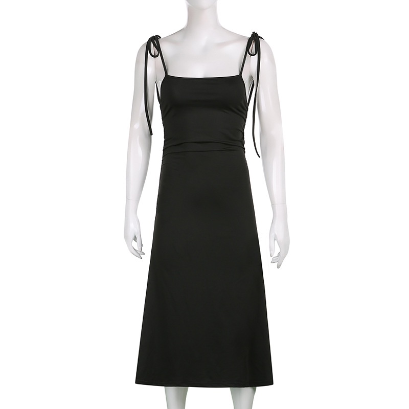 DUNEA Đầm hai dây hở lưng thời trang quyến rũ cho nữ