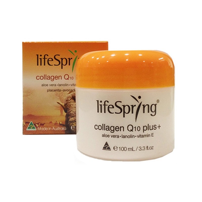 Kem nhau thai cừu Úc LifeSpring Collagen Q10 Plus, Lô hội, mỡ cừu và vitamin E hộp 100ml