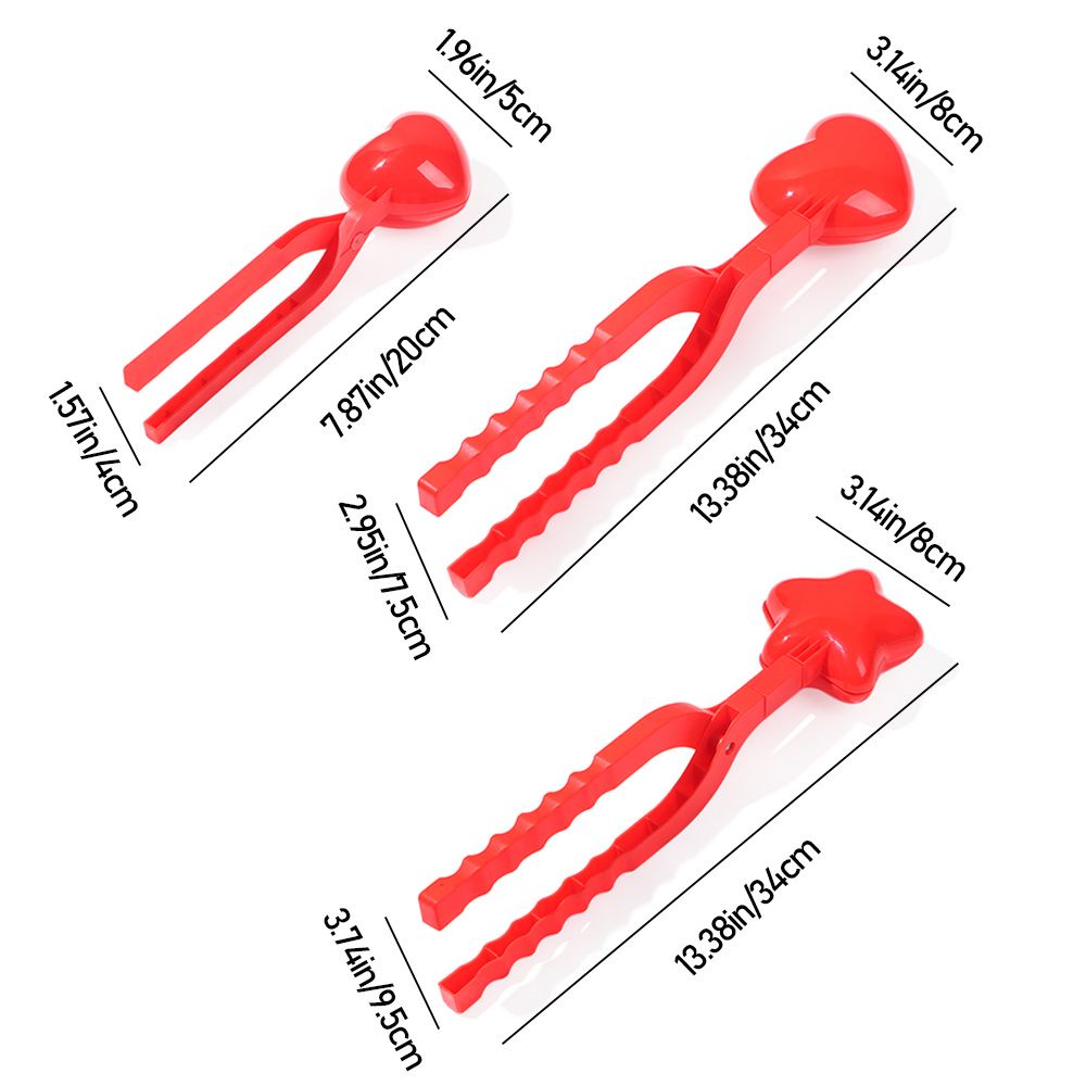 UPSTOP Heart Snowball Maker Winter Plastic Snowball Maker Clip Kids Outdoor Mold Snow Game Toys